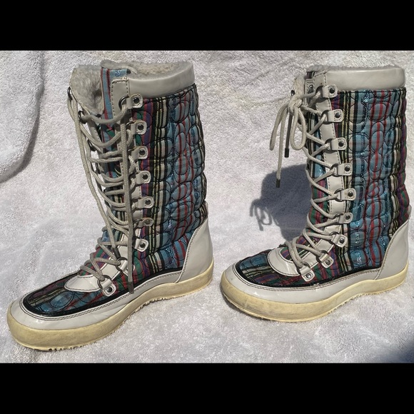 Coach Peggey signature C snow boot US sz 7 - Picture 8 of 10